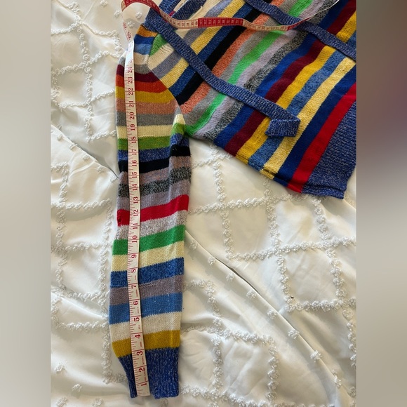 Mark Jacobs grunge colored striped rainbow, distressed sweater - Picture 11 of 13